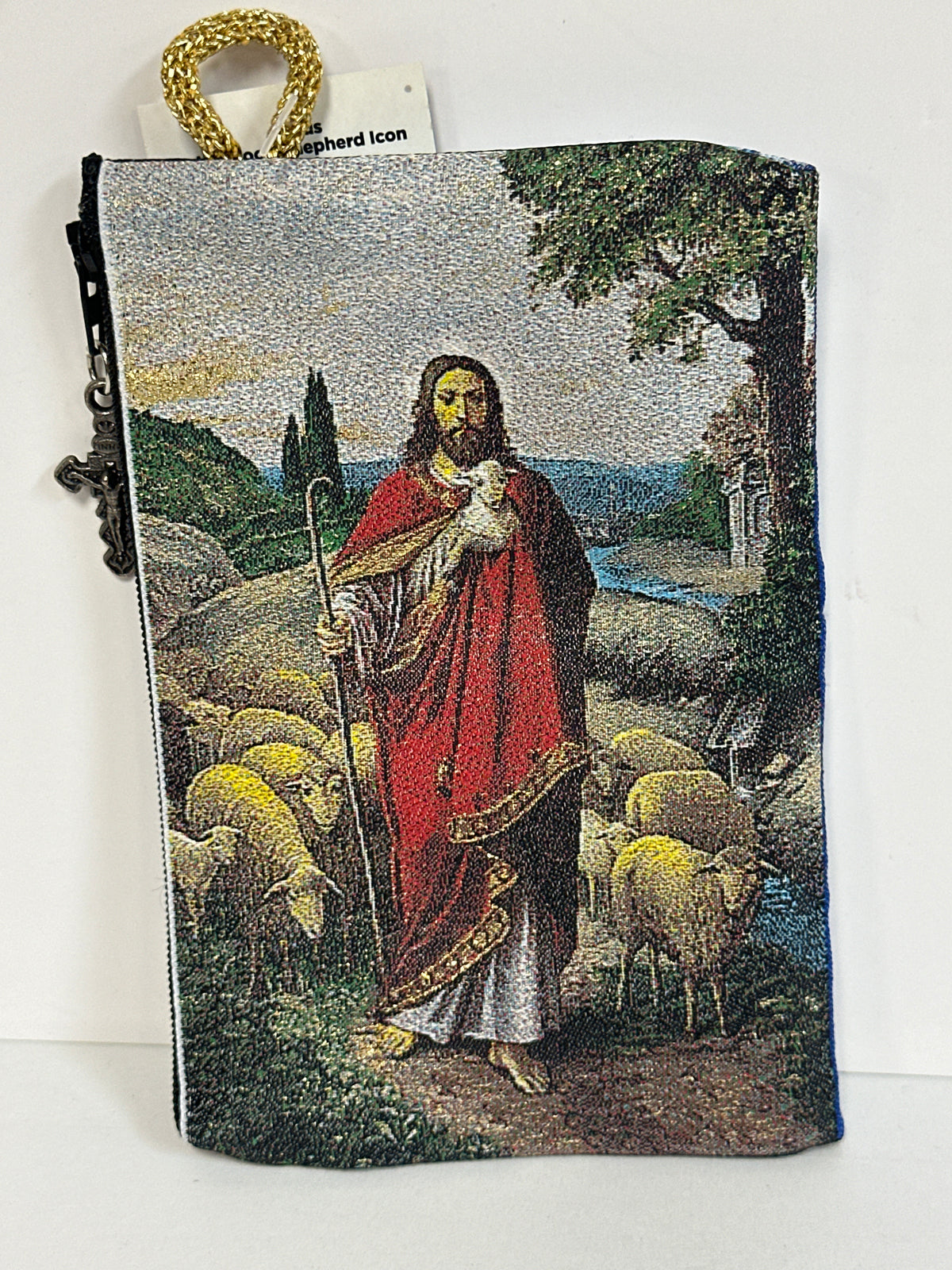 JESUS THE GOOD SHEPHERS AND PSALM 23RD ROSARY POUCH-8537