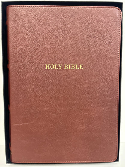 KJV STUDY BIBLE LEATHER SADDLE TAN-8903