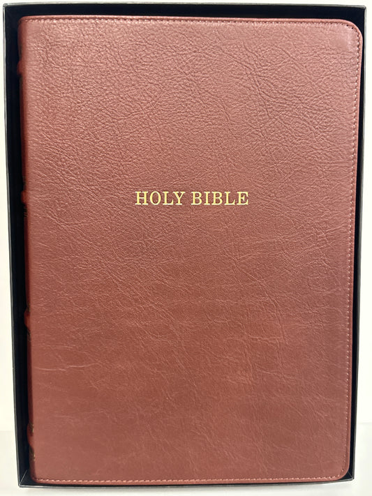 KJV STUDY BIBLE LEATHER SADDLE TAN-8903