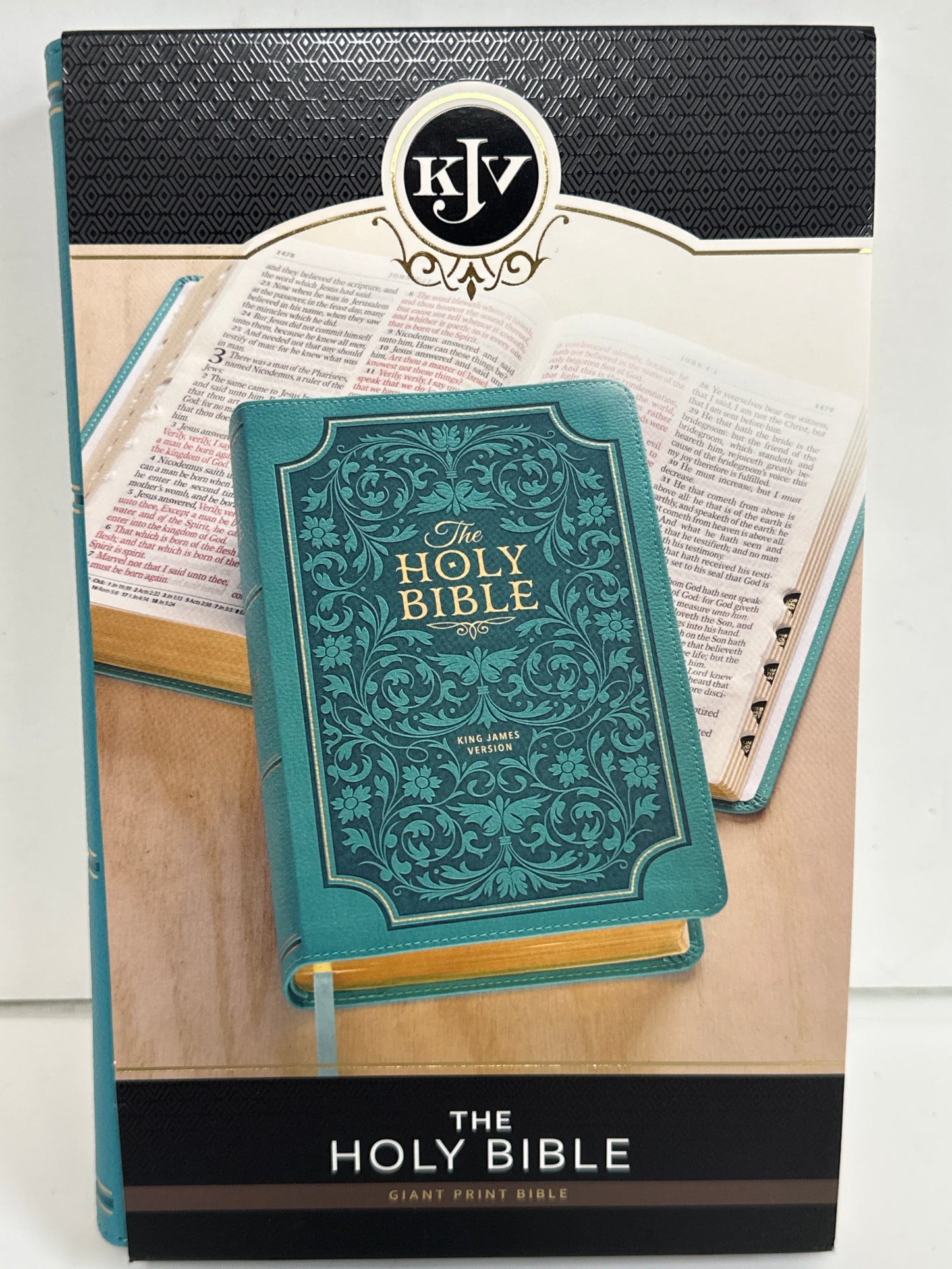 KJV GIANT PRINT TEAL BIBLE-8767