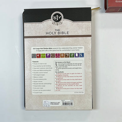 KJV LG PRINT TLINE BIBLE NAVY-8729