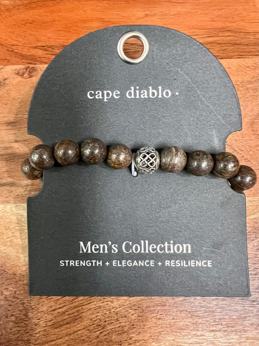 BRONZE TIB MENS BRACELET-3666