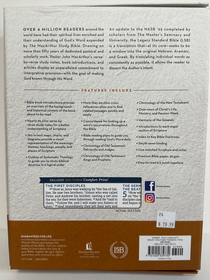 LSB MACARTHUR STUDY BIBLE BROWN-9730
