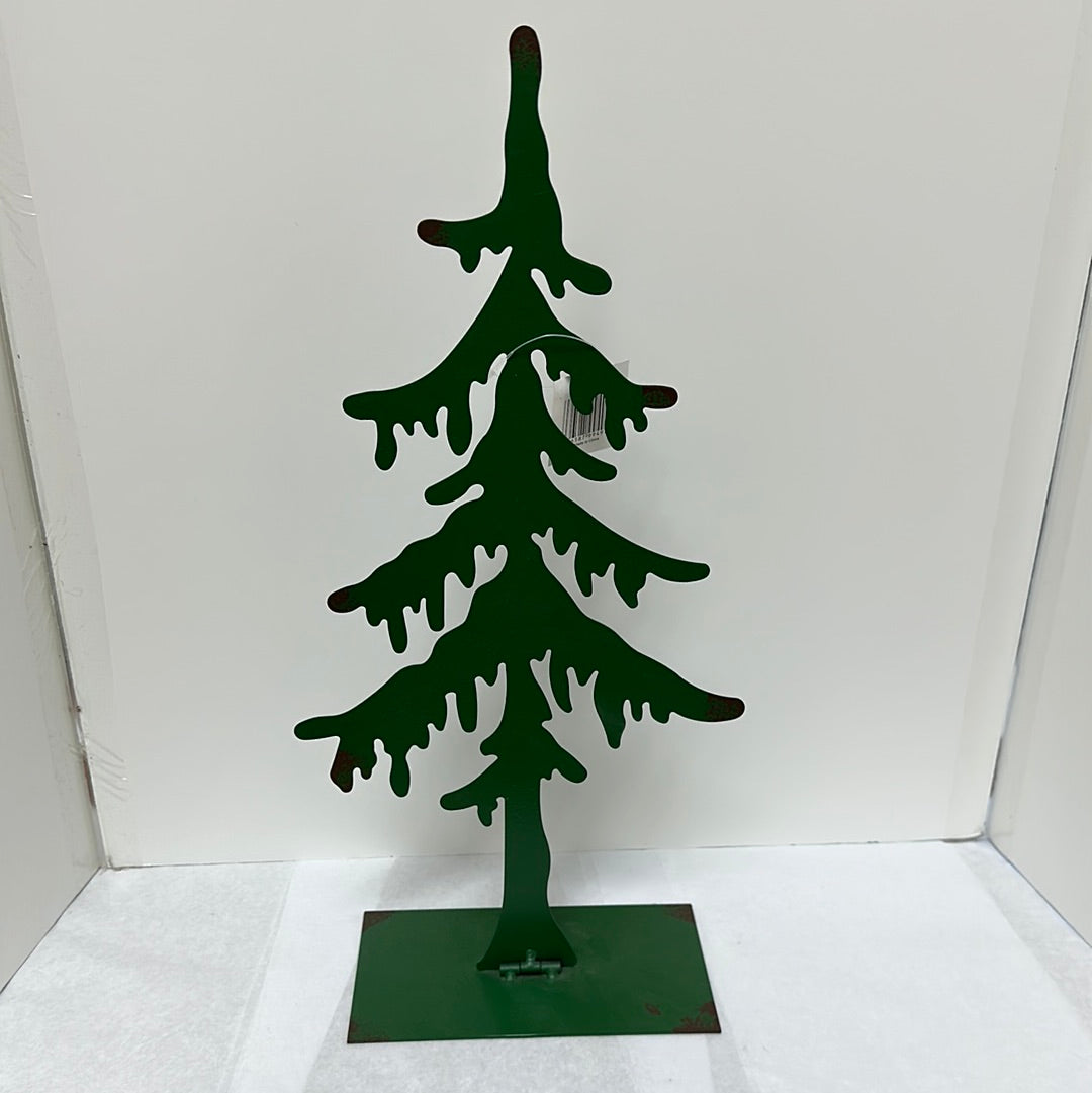 GREEN LASER CUT METAL TREE MED-4979