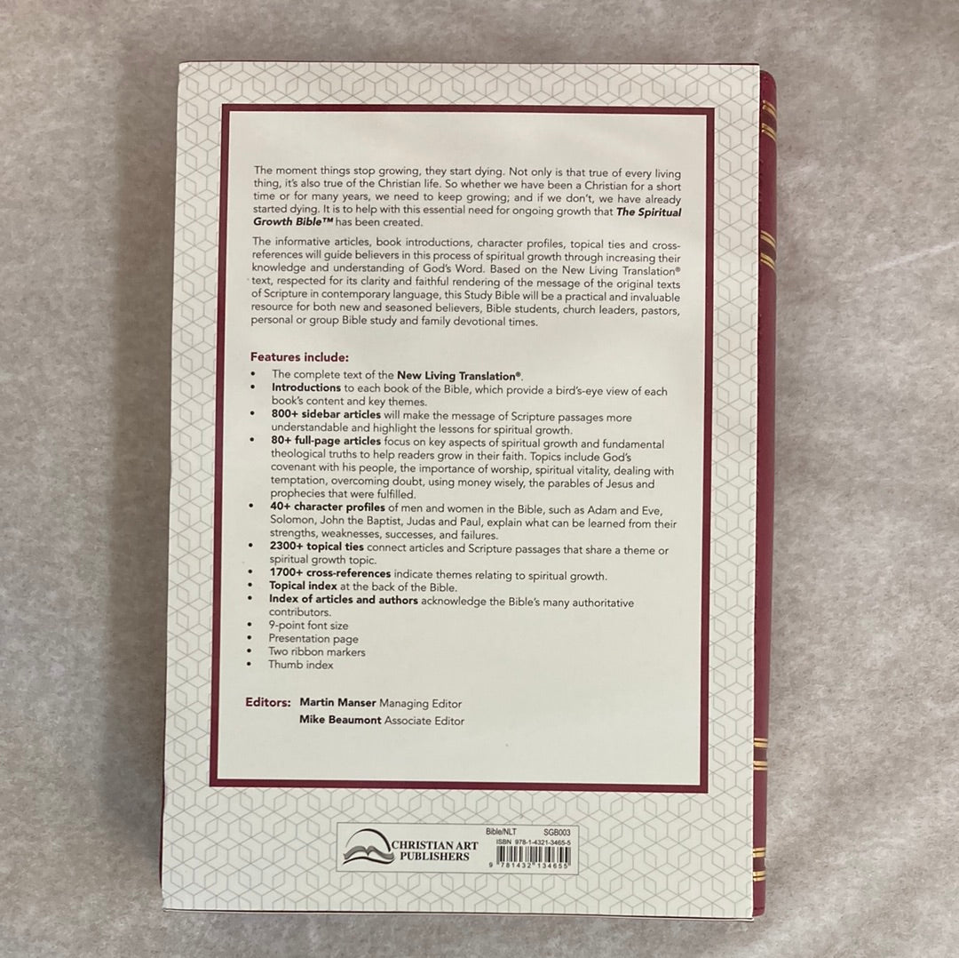 NLT SPIRITUAL GROWTH BIBLE BERRY