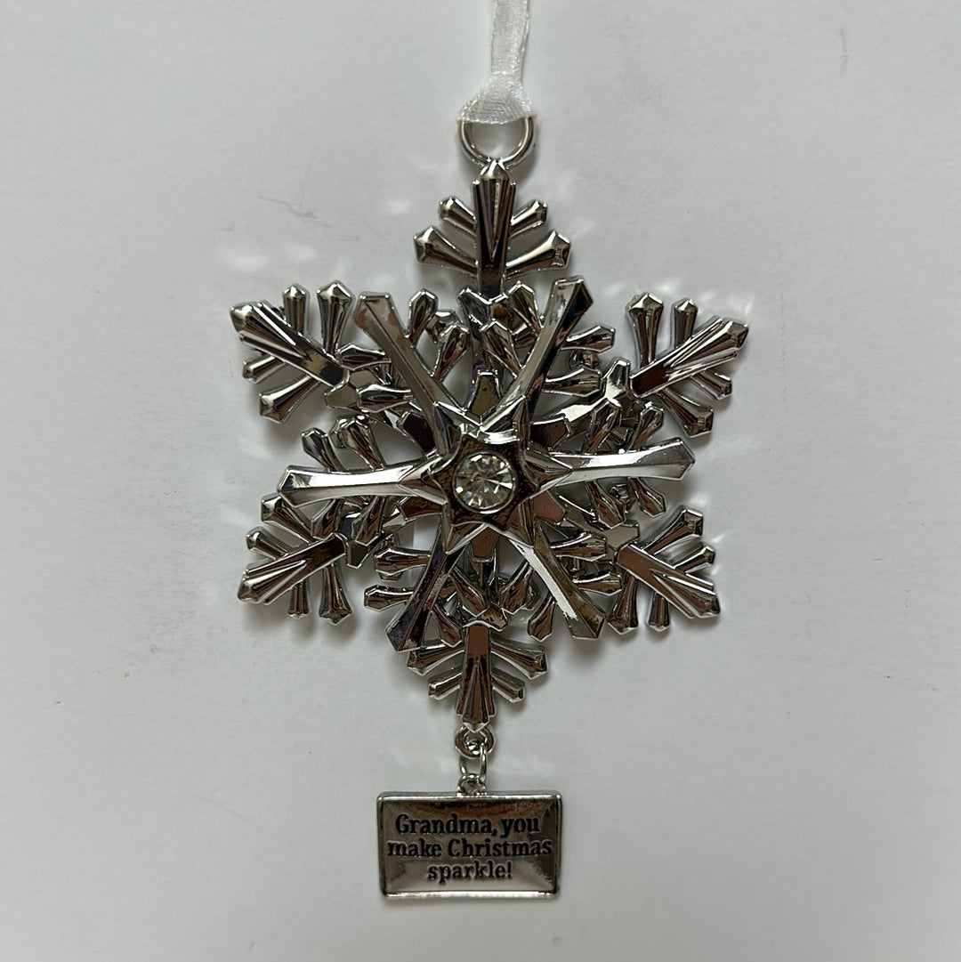 GRANDMA SPIN SNOWFLAKE ORNAMENT-6194