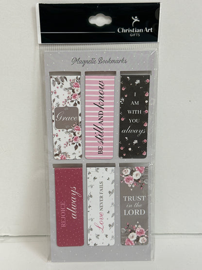 PINK ROSES MAGNETIC PAGEMARKER-7158