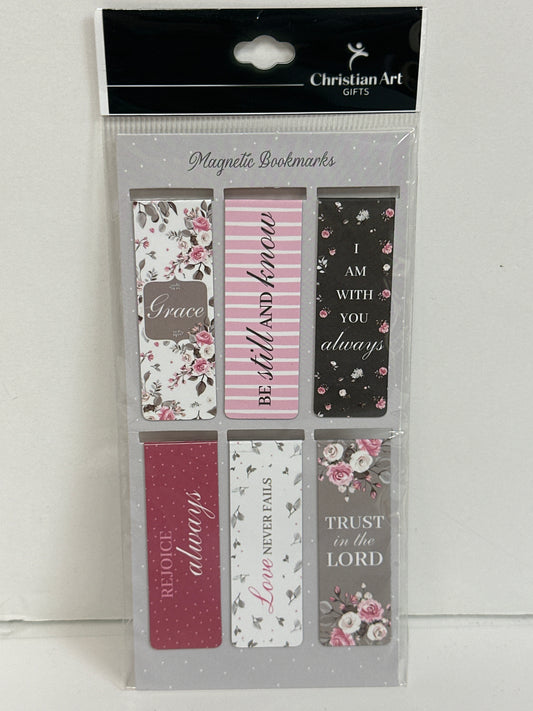 PINK ROSES MAGNETIC PAGEMARKER-7158