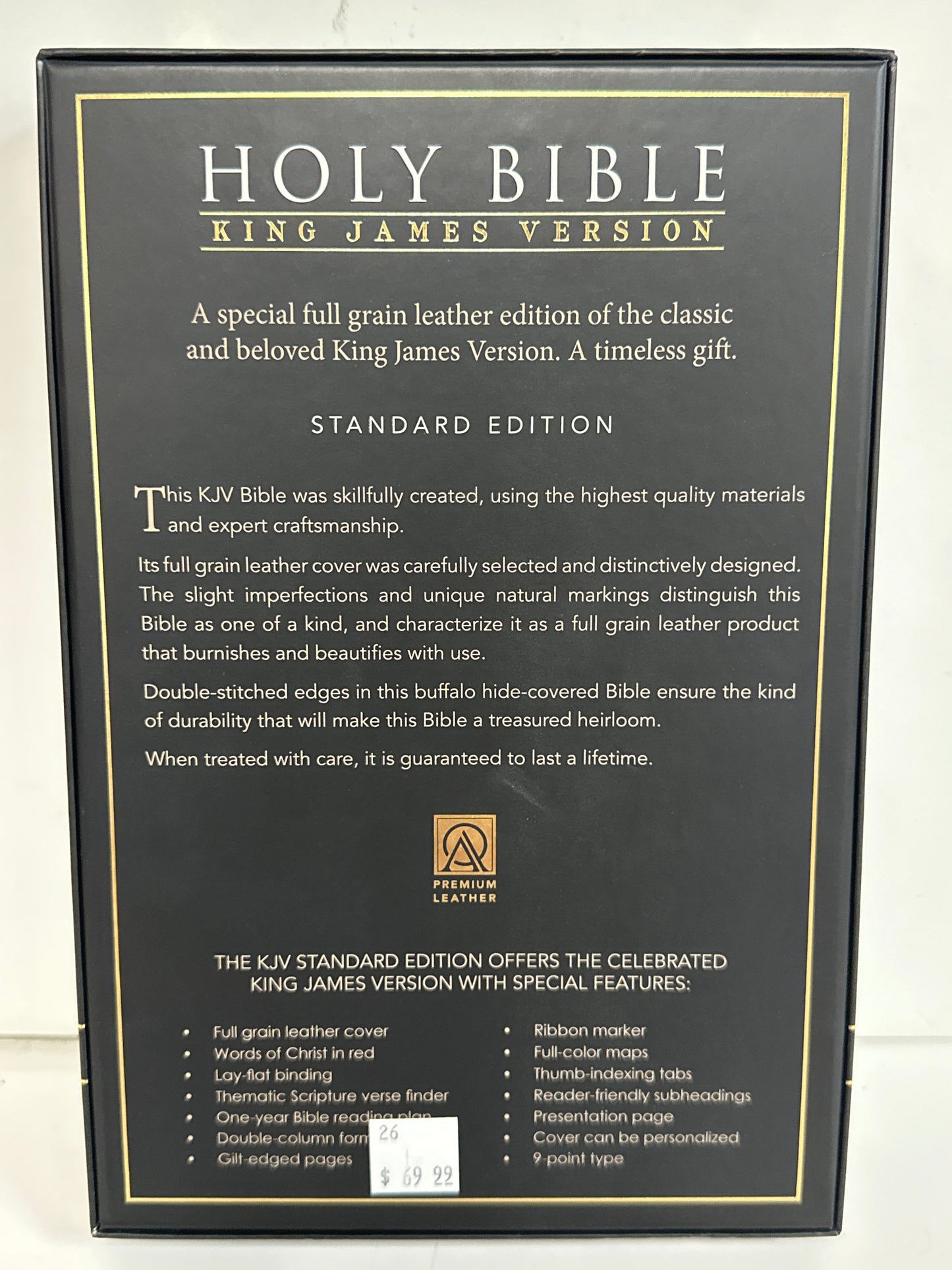KJV HOLY BIBLE PREMIUM LEATHER-3955