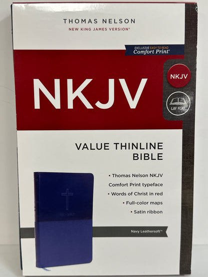 NKJV VALUE THINLINE BIBLE NAVY-4463