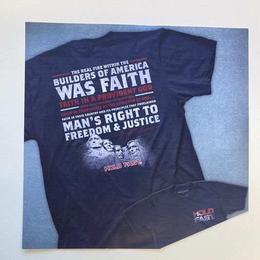 BUILDERS OF AMERICA/RUSHMORE HOLD FAST TEE LG-7484