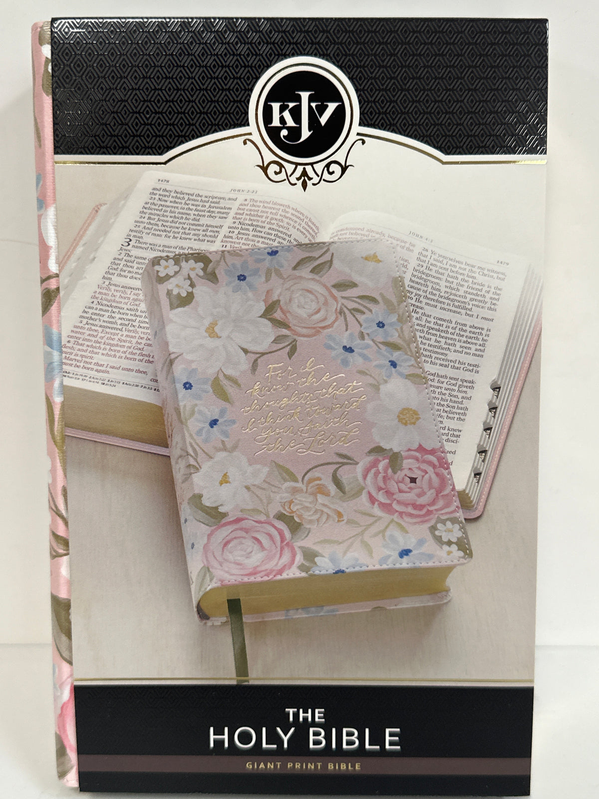 KJV GIANT PRINT BIBLE PINK FLORAL-9889