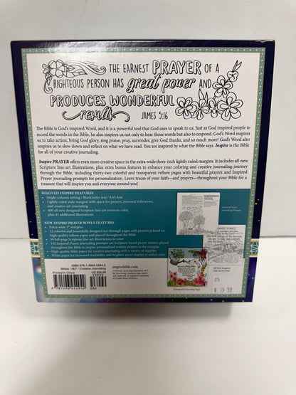 NLT INSPIRE PRAYER BIBLE COLORING/JOURNALING SOFTCOVER-4942