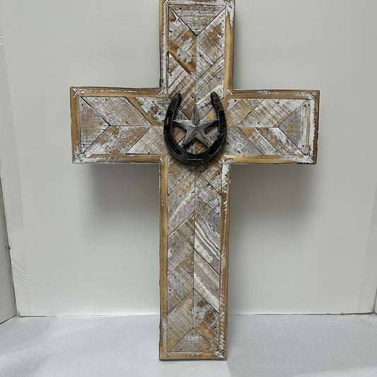 HORSESHOE WOOD CROSS-7302