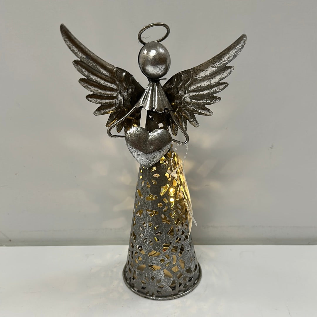 LED SILVER LINING HEART ANGEL-8121