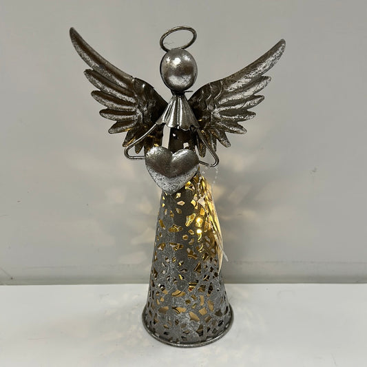 LED SILVER LINING HEART ANGEL-8121