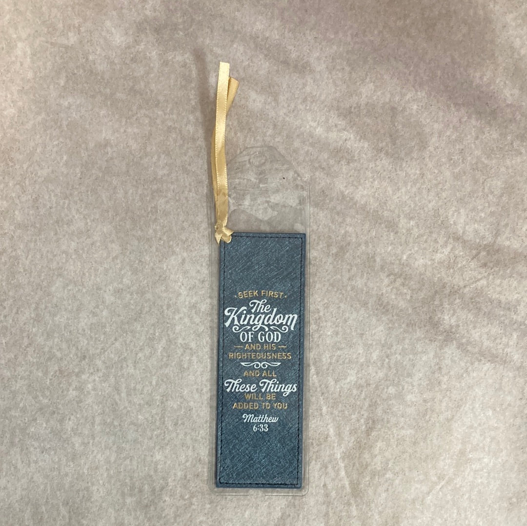 SEEK FIRST FAUX LEATHER BOOKMARK-1151