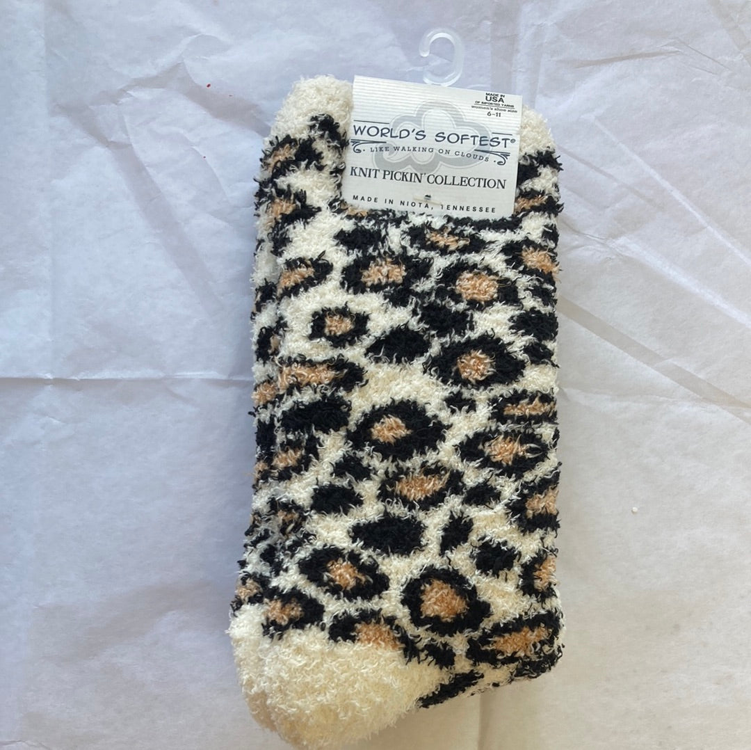 LADIES SOCKS/LEOPARD 290