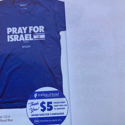 PRAY FOR ISRAEL ADULT TEE 3X-7084
