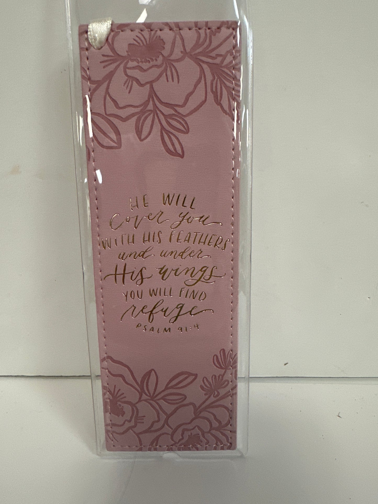 HE WILL COVER YOU PINK LL BOOKMARK-8082