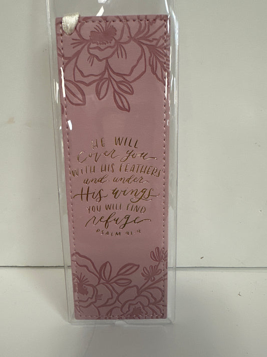 HE WILL COVER YOU PINK LL BOOKMARK-8082
