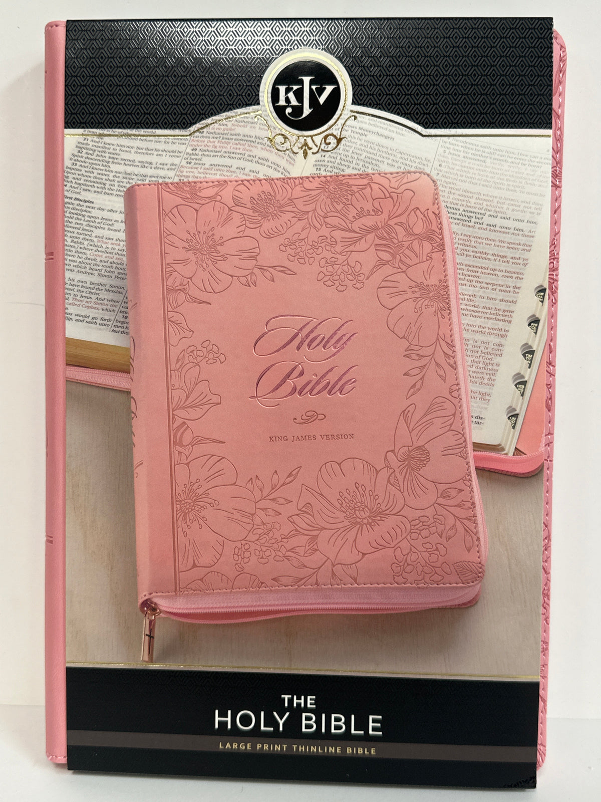 KJV LARGE PRINT THINLINE BIBLE PINK-9931
