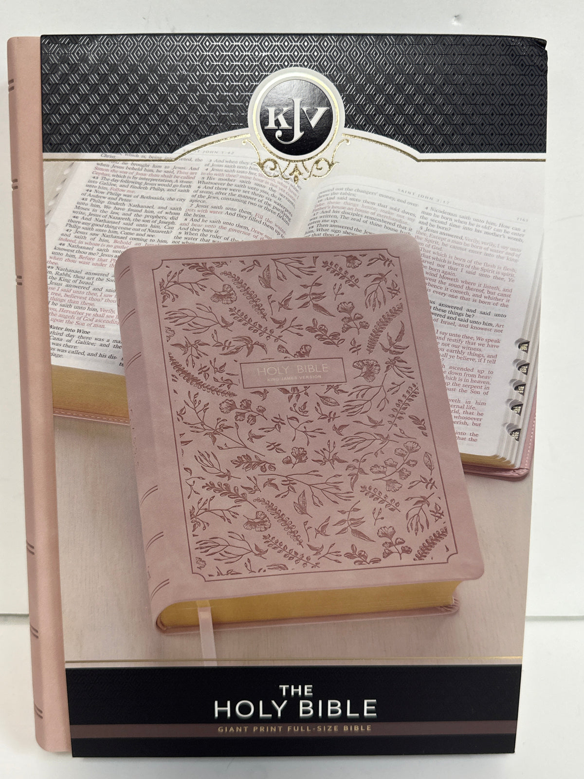 KJV GIANT PRINT FULL SIZE BIBLE PINK-9902