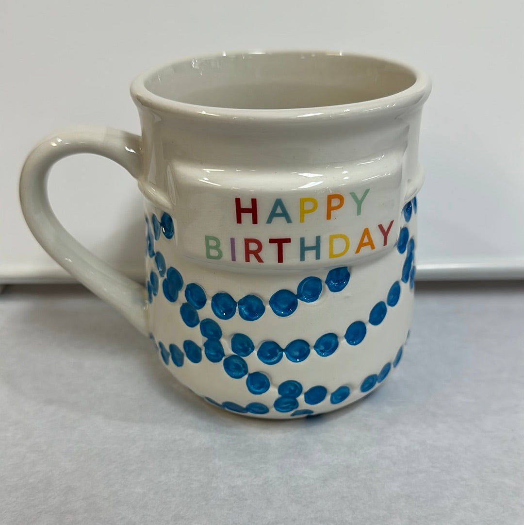 HAPPY BIRTHDAY GARLAND MUG-4494