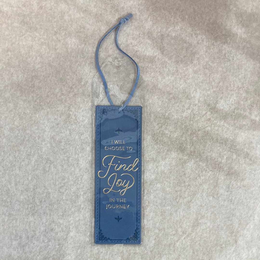 FIND JOY FAUX LEATHER BOOKMARK-8612