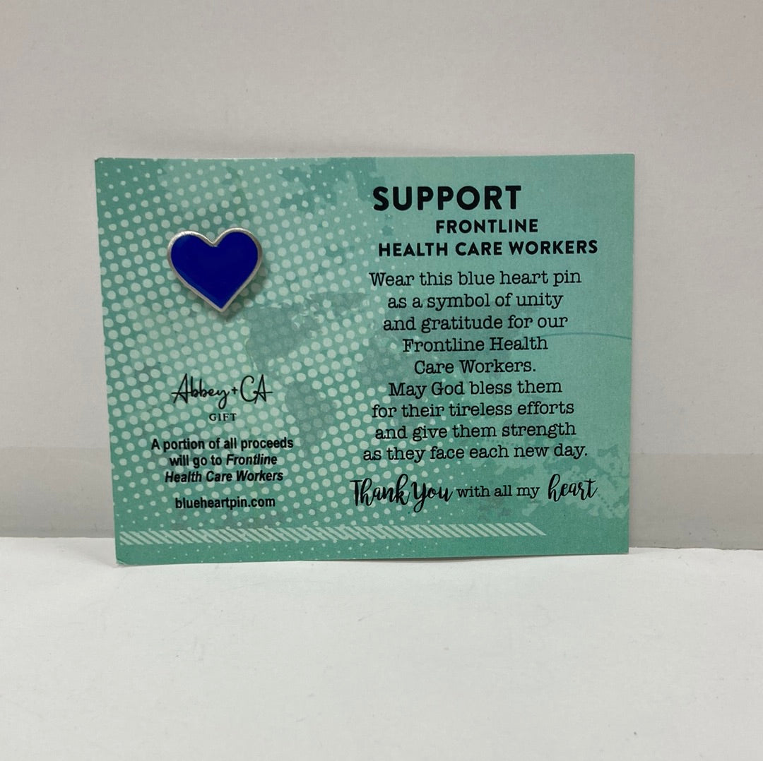 BLUE HEART SUPPORT PIN-4740