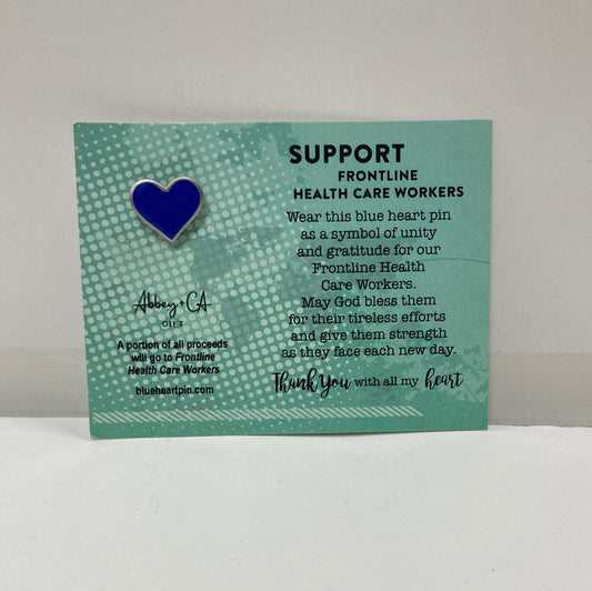 BLUE HEART SUPPORT PIN-4740
