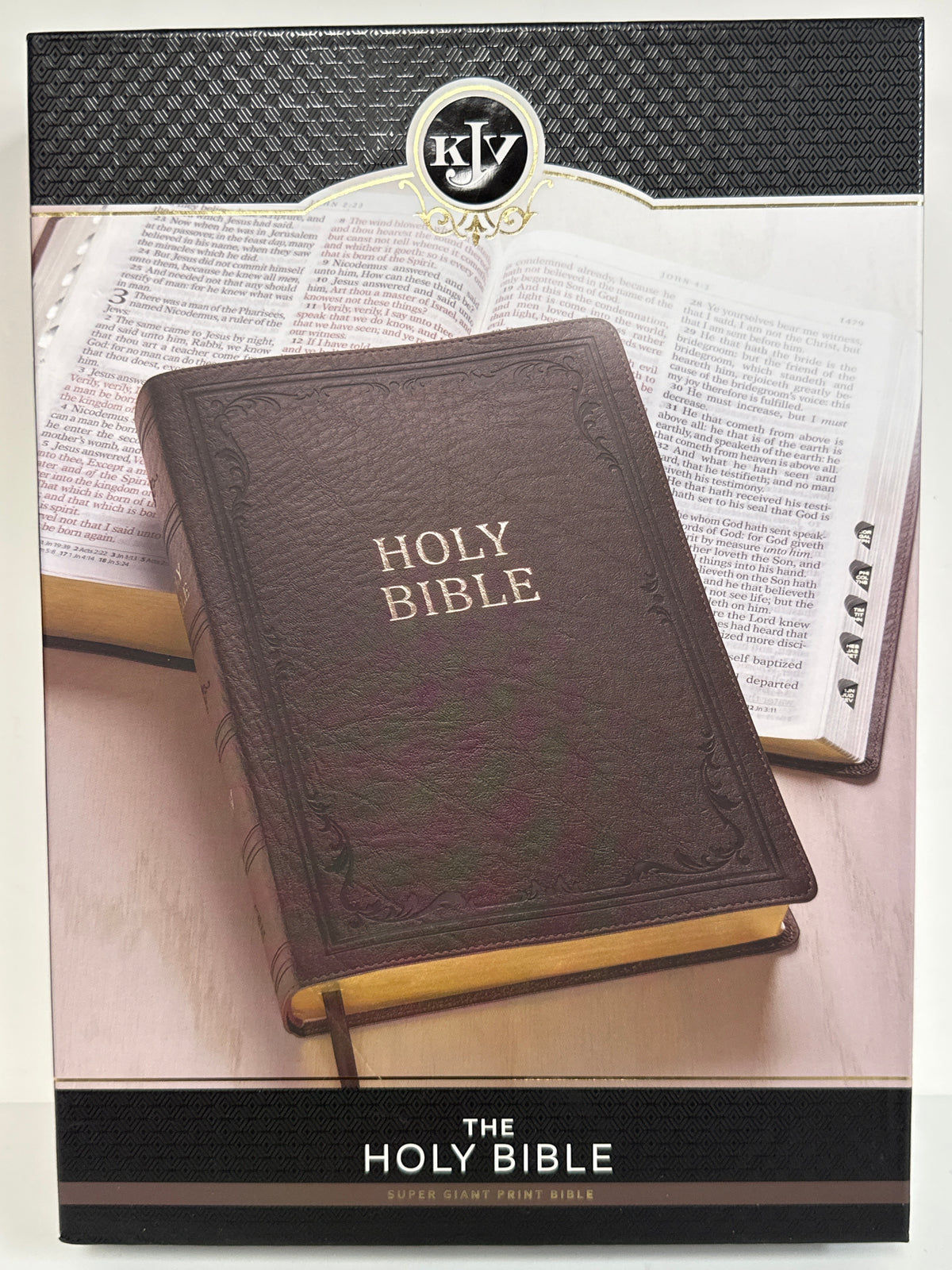 KJV SUPER GIANT PR BIBLE BROWN-7405
