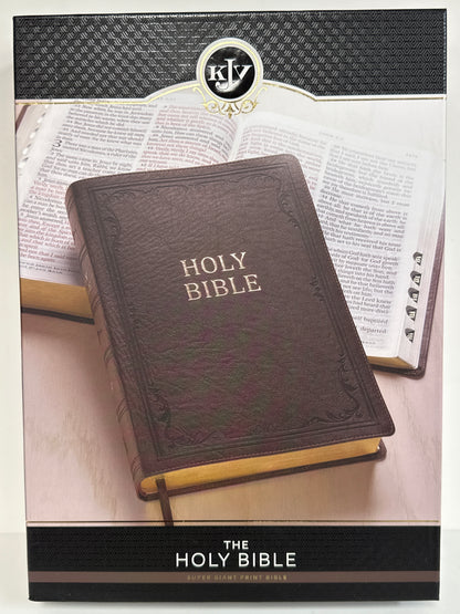KJV SUPER GIANT PR BIBLE BROWN-7405