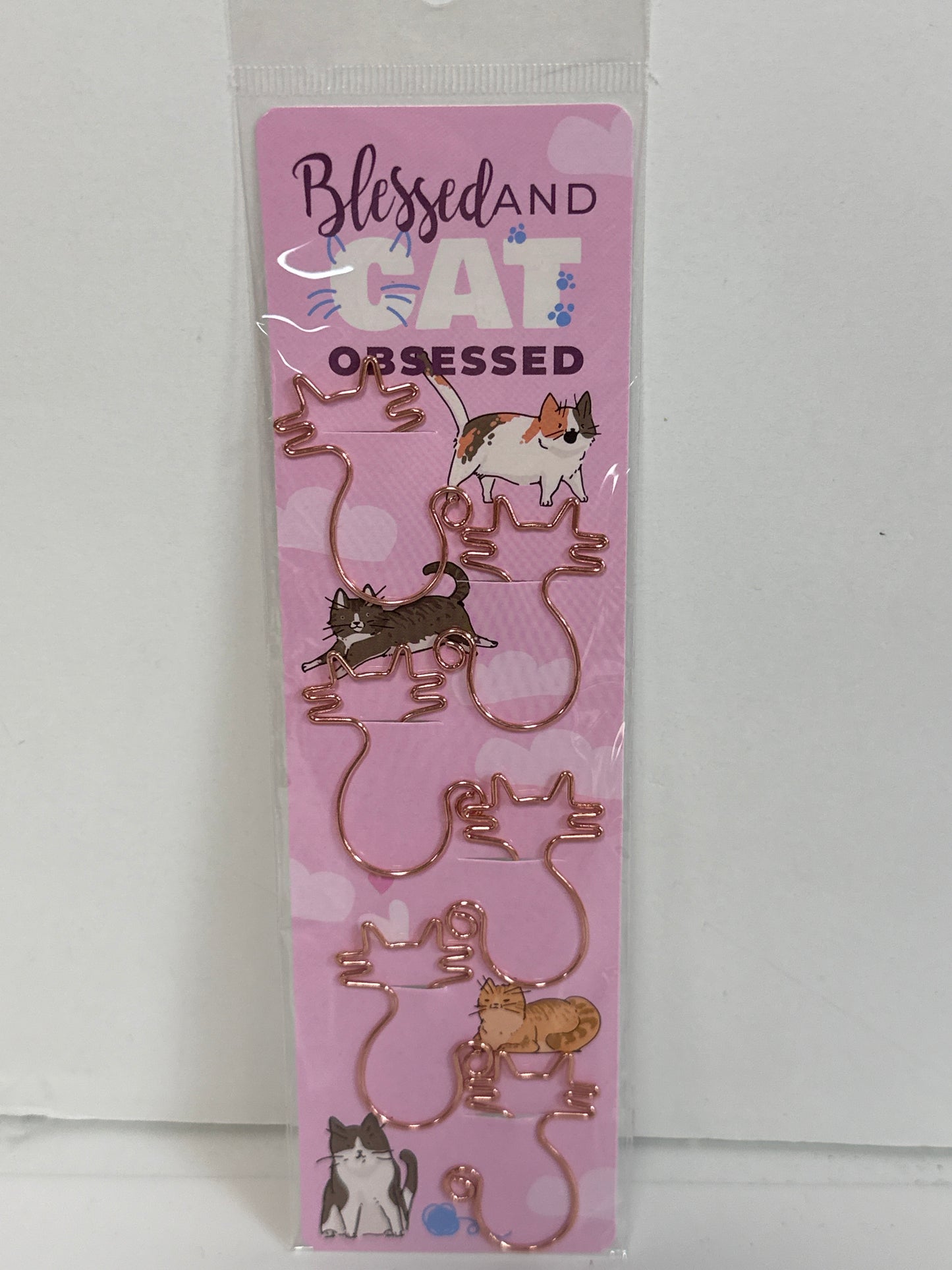 CAT PAPER CLIPS BLESSED AND CAT OBSESSED-6279