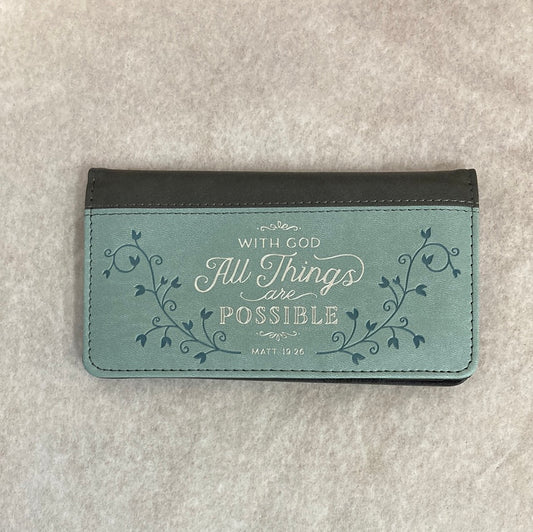 WITH GOD ALL THINGS CHECKBOOK COVER-3921