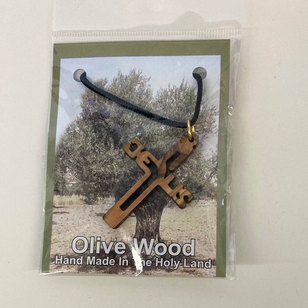 OLIVE WOOD NECKLACE-2642