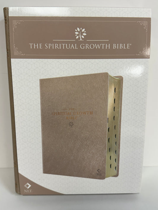 NLT SPIRITUAL GROWTH BIBLE PEARL TAUPE-0436