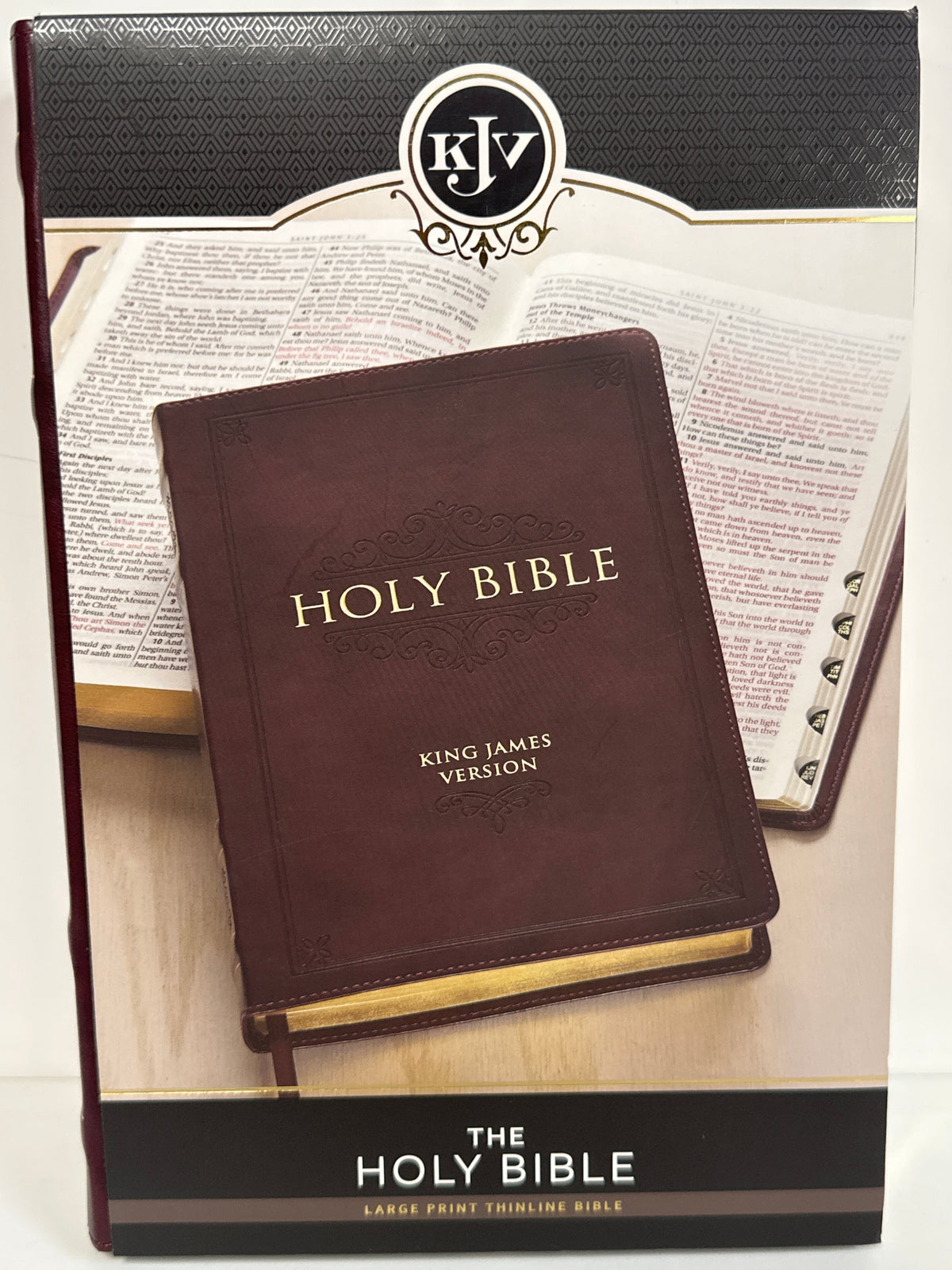 KJV LARGE PRINT THINLINE BIBLE BURGUNDY-2958