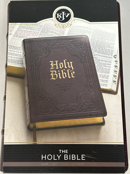 KJV GIANT PRINT FULL SIZE BIBLE BROWN-2910
