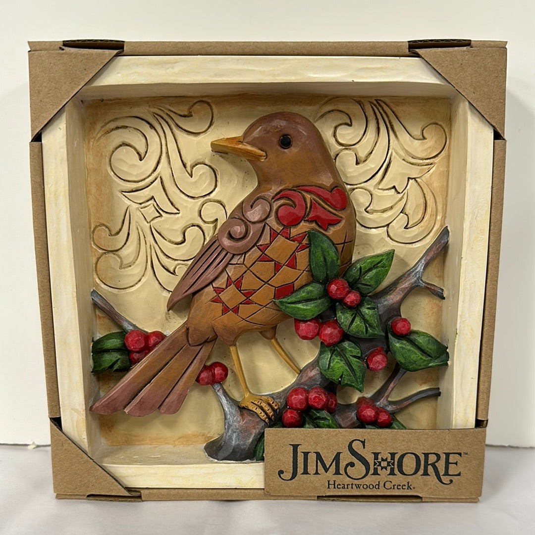 JIM SHORE ROBIN PLAQUE-4244