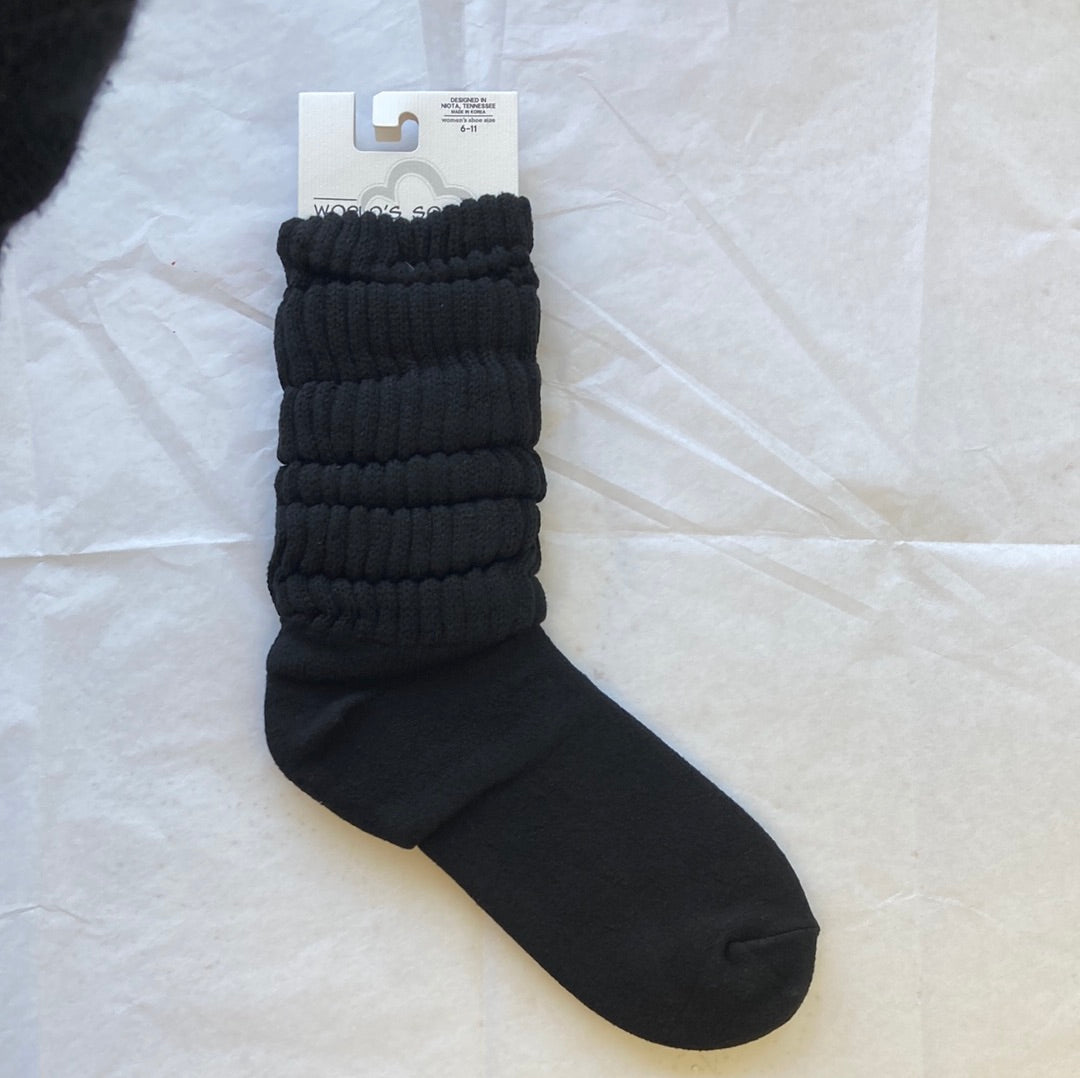 LADIES SOCKS/BLACK 000
