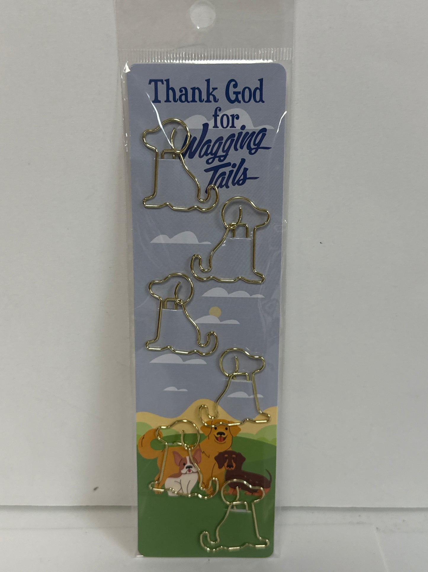 DOG PAPER CLIPS THANK GOD FOR WAGGING TAILS-6262