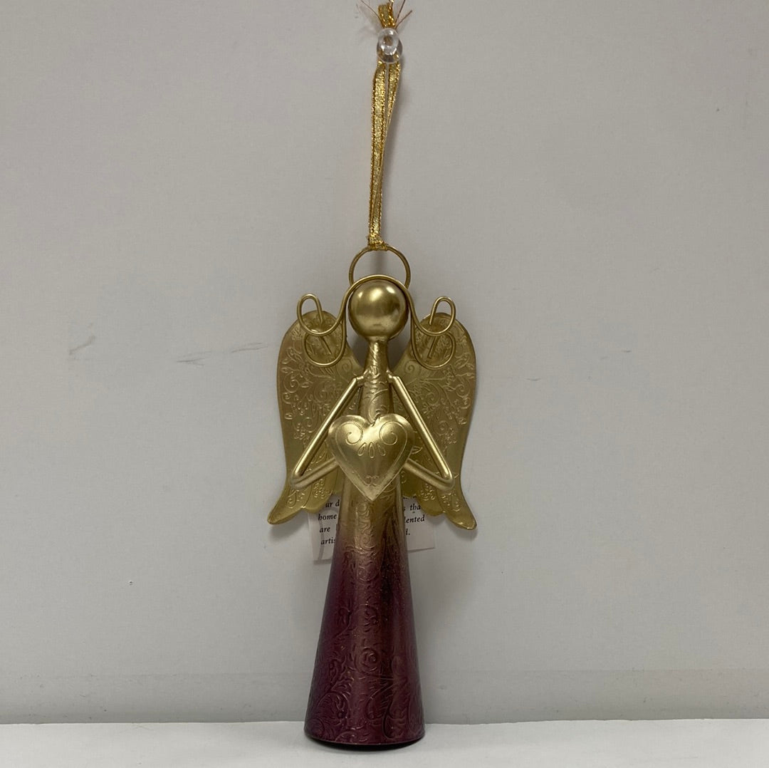 GOLD ANGEL BELL 6 INCH PURPLE-5495