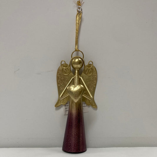 GOLD ANGEL BELL 6 INCH PURPLE-5495