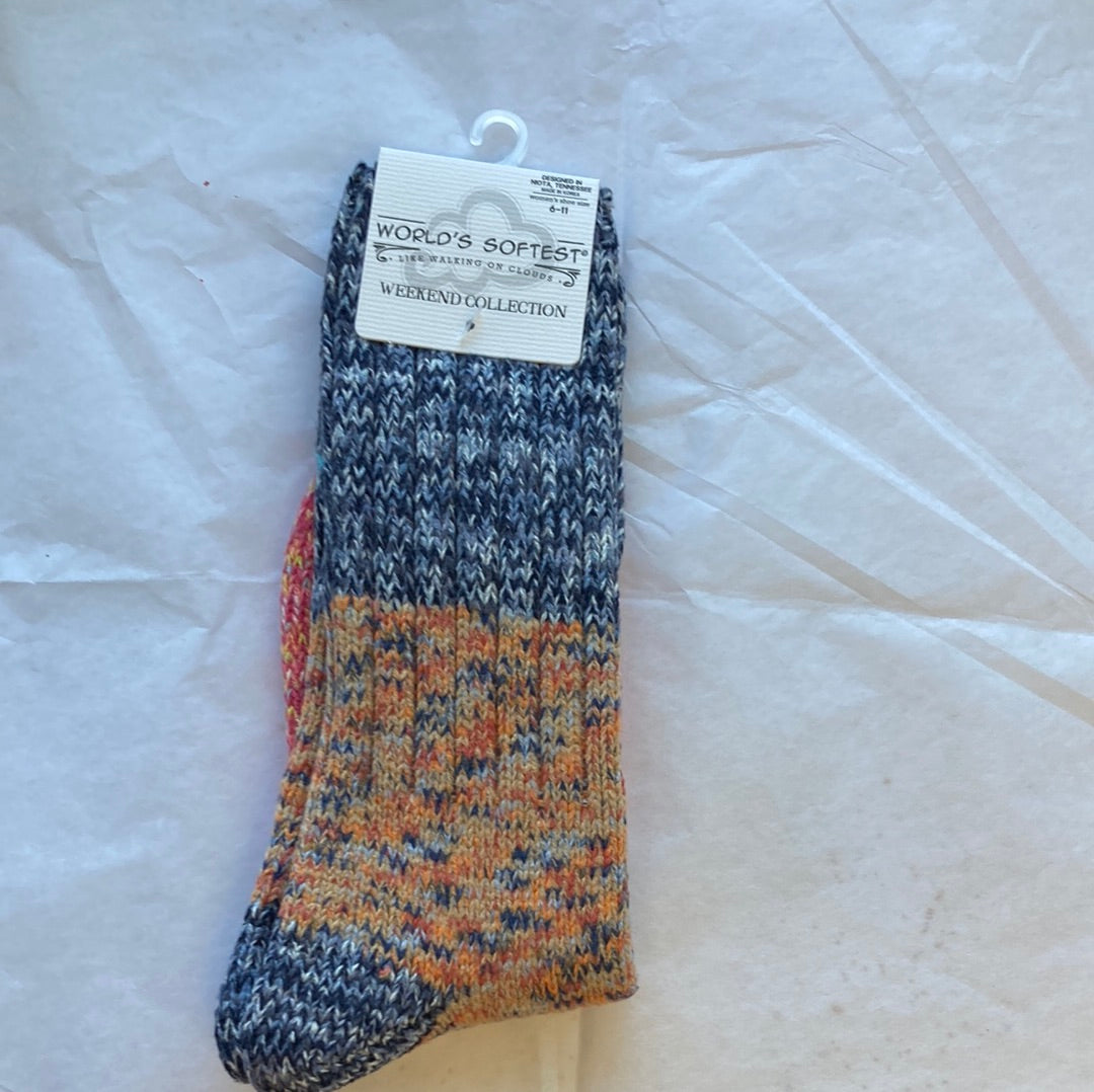 LADIES SOCKS/ENCHA CB MULTI 706-9518