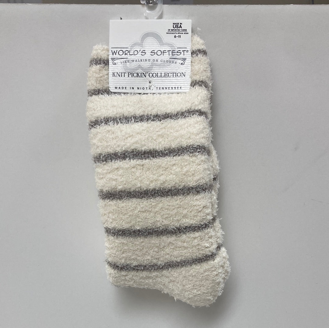 LADIES SOCKS/HTHR GRAY STR 976-3851