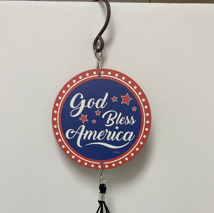 BURLAP STARS & STRIPES CHIME-1434