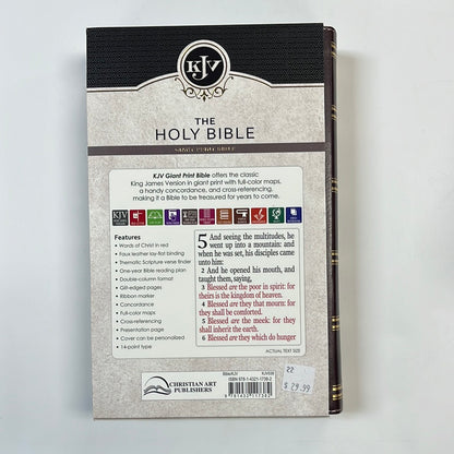 KJV GIANT PRINT LL PINK/BROWN-7382