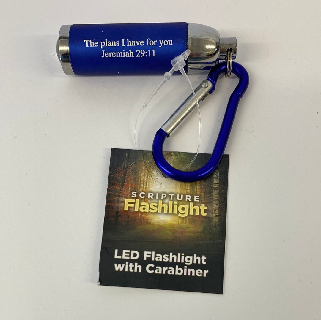 LED FLASHLIGHT/CARABINER BLUE-8791