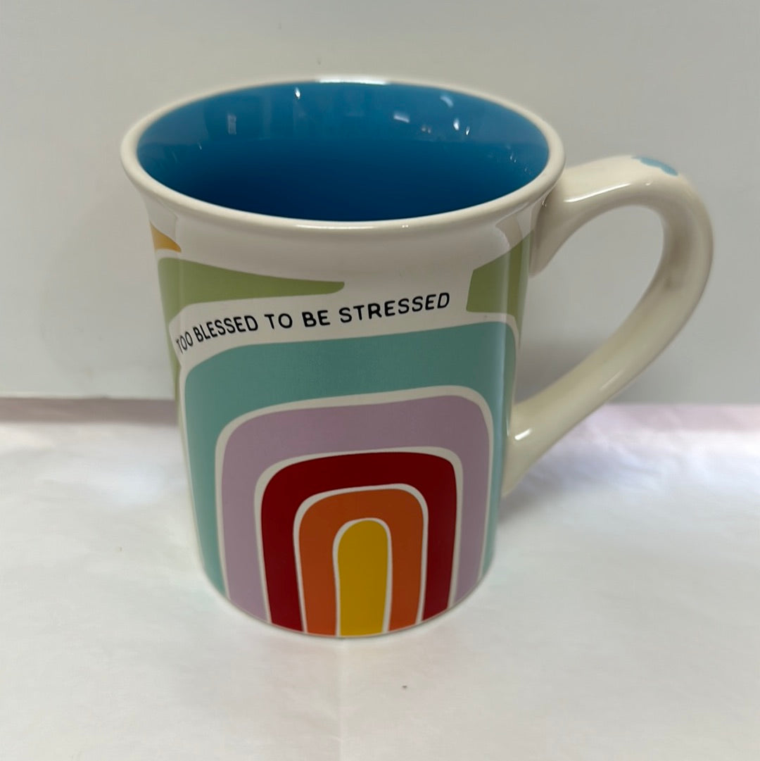 TOO BLESSED RAINBOW MUG-6885